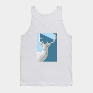 simple white deer art Tank Top